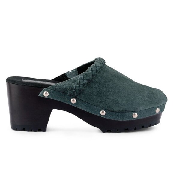 INCA Fine Suede Leather Clogs Grey Size 8 - Picture 2 of 6